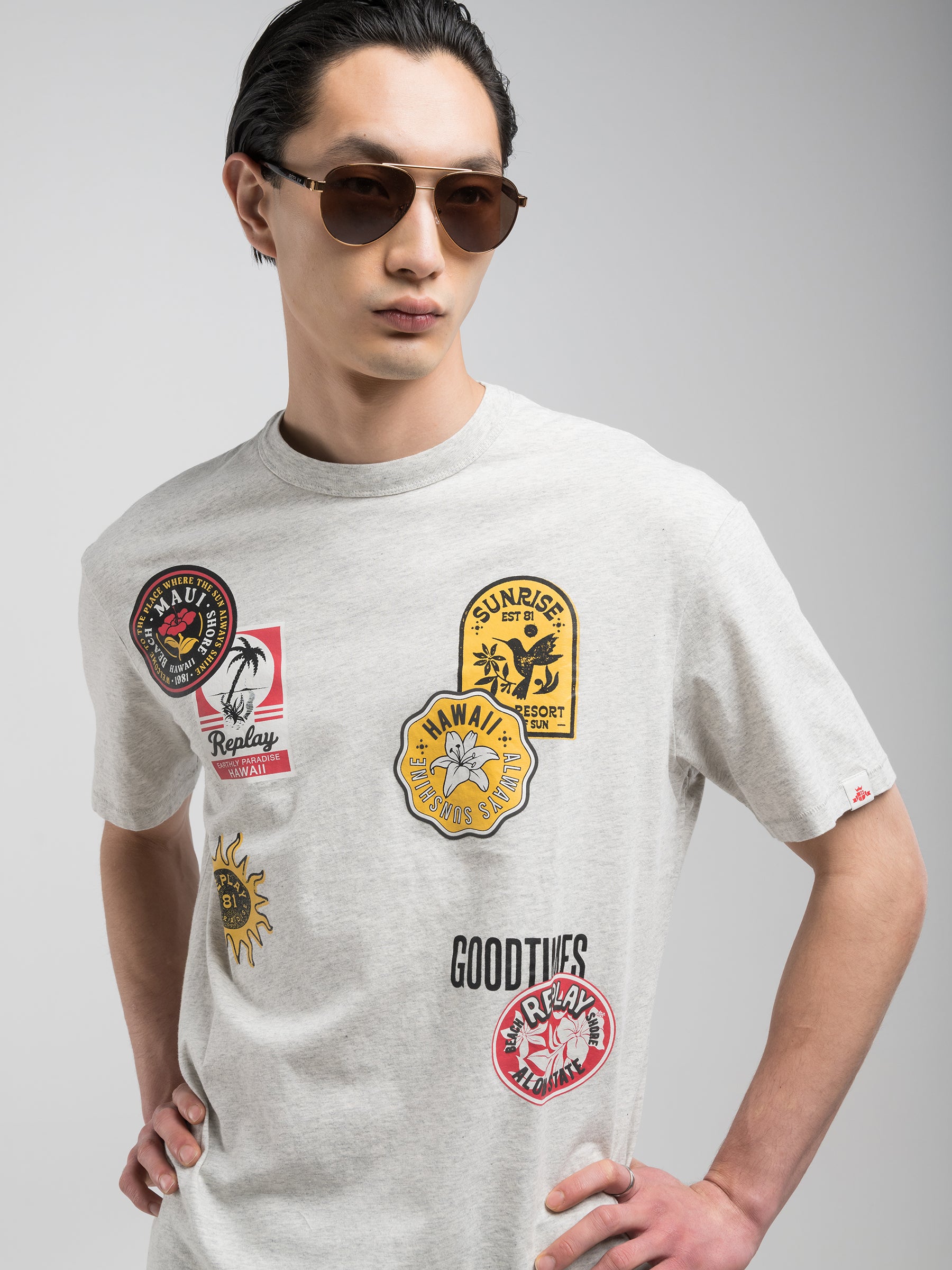 Vyriški marškinėliai M3040 .000.23814N Replay