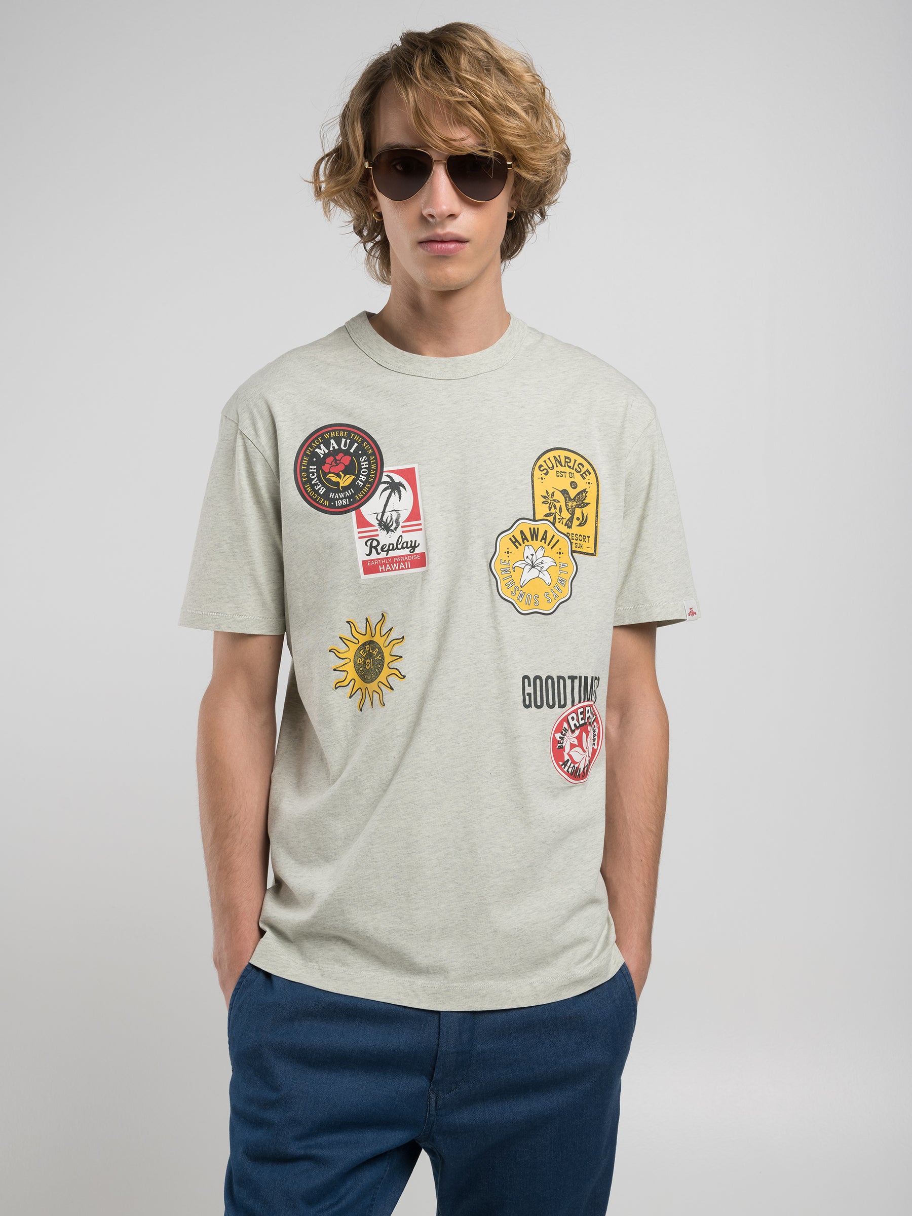 Vyriški marškinėliai M3040 .000.23814N Replay