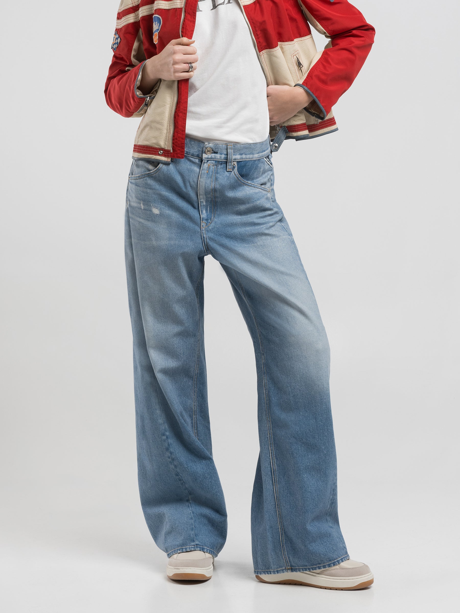 AI Baggy moteriški džinsai NARJA WB520 .000.904 85S Replay