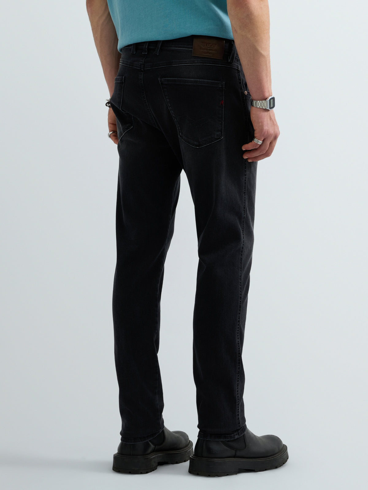 Slim vyriški džinsai ANBASS Hyperflex