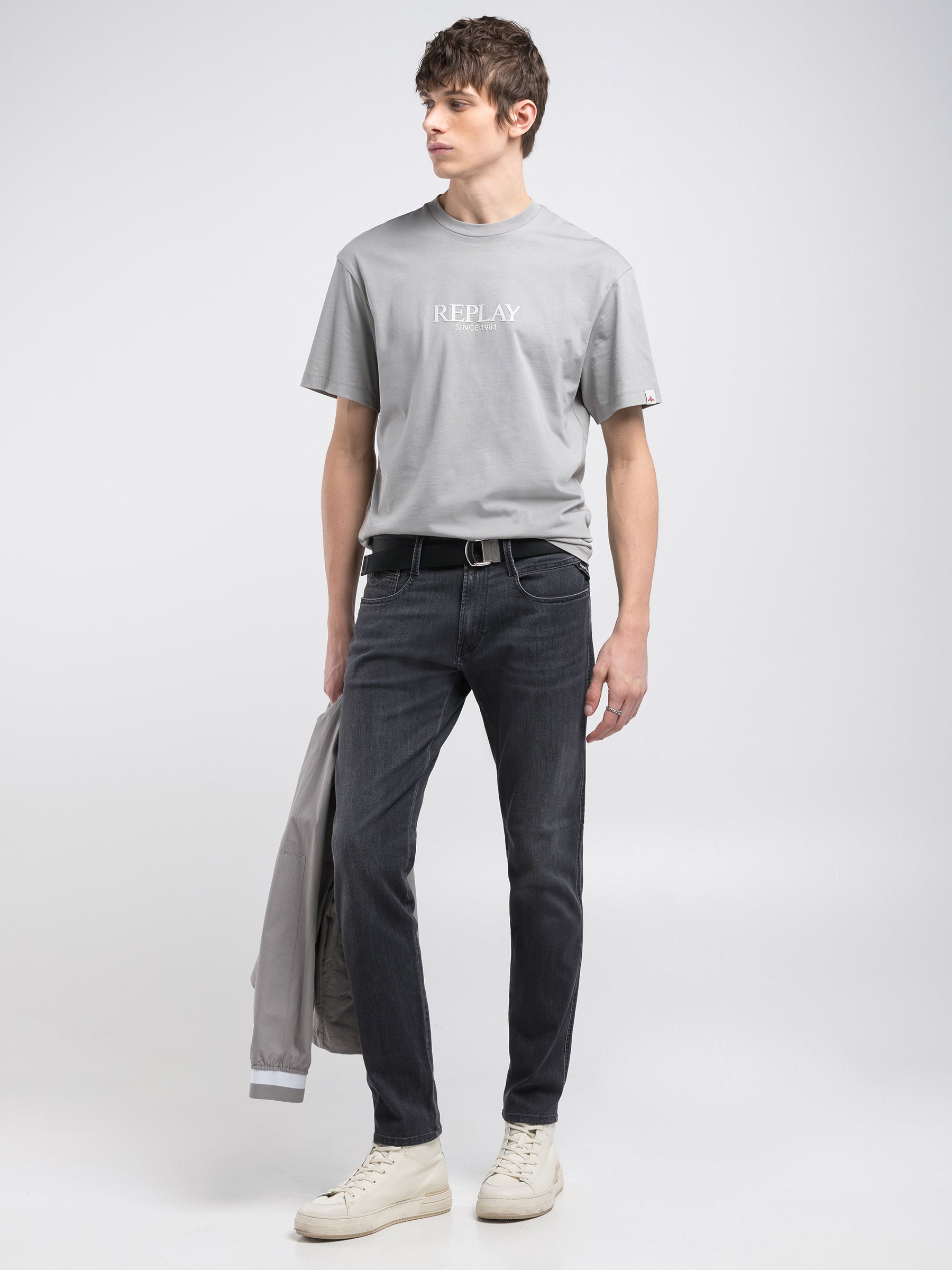 Slim-fit vyriški džinsai ANBASS M914Y .000.51A 872 Replay