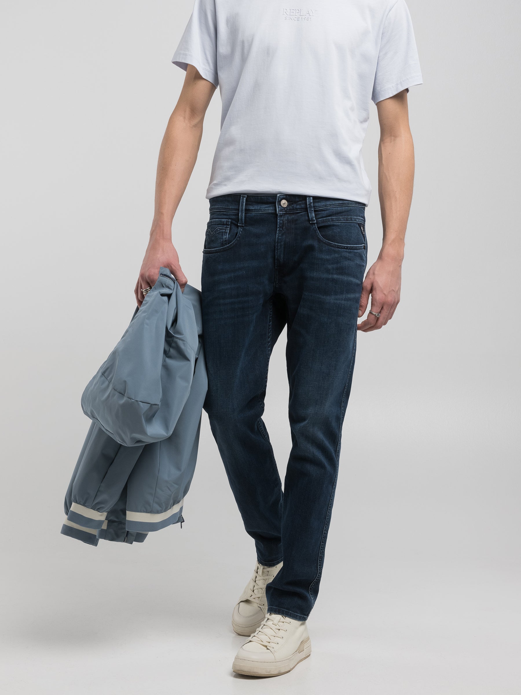Slim fit vyriški džinsai ANBASS