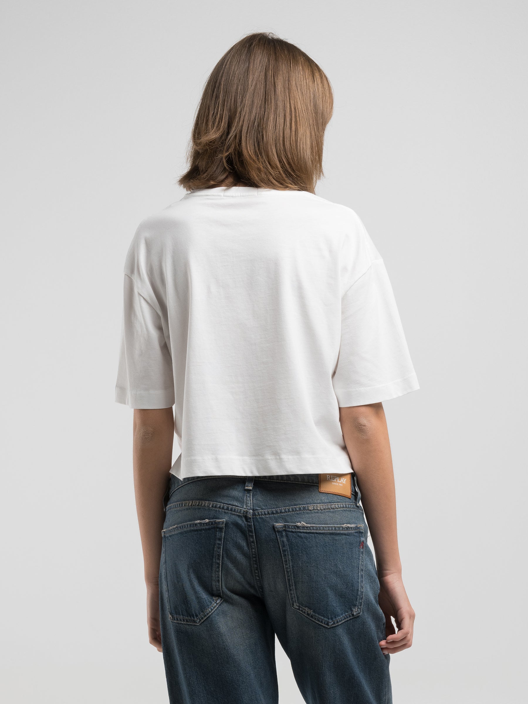 Crop-top moteriški marškinėliai W3410A.000.22658P Replay