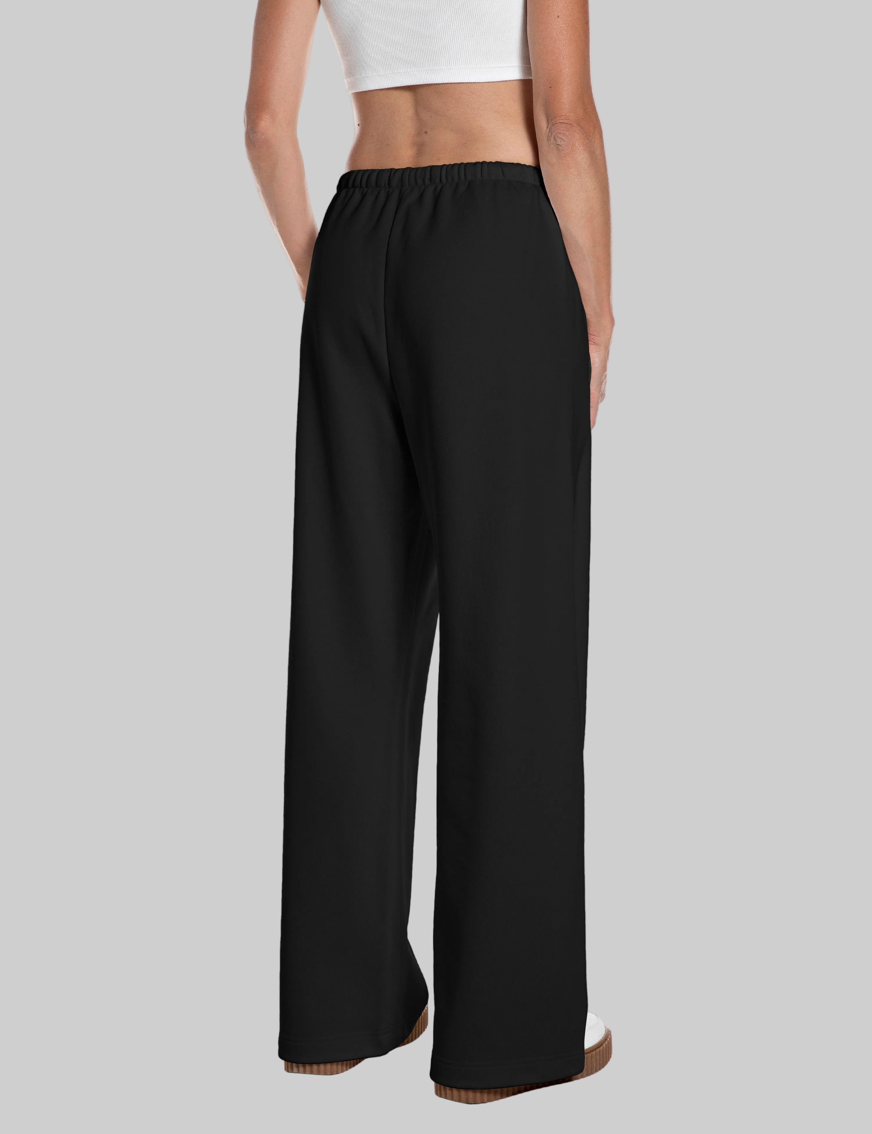 Wide leg moteriškos kelnės