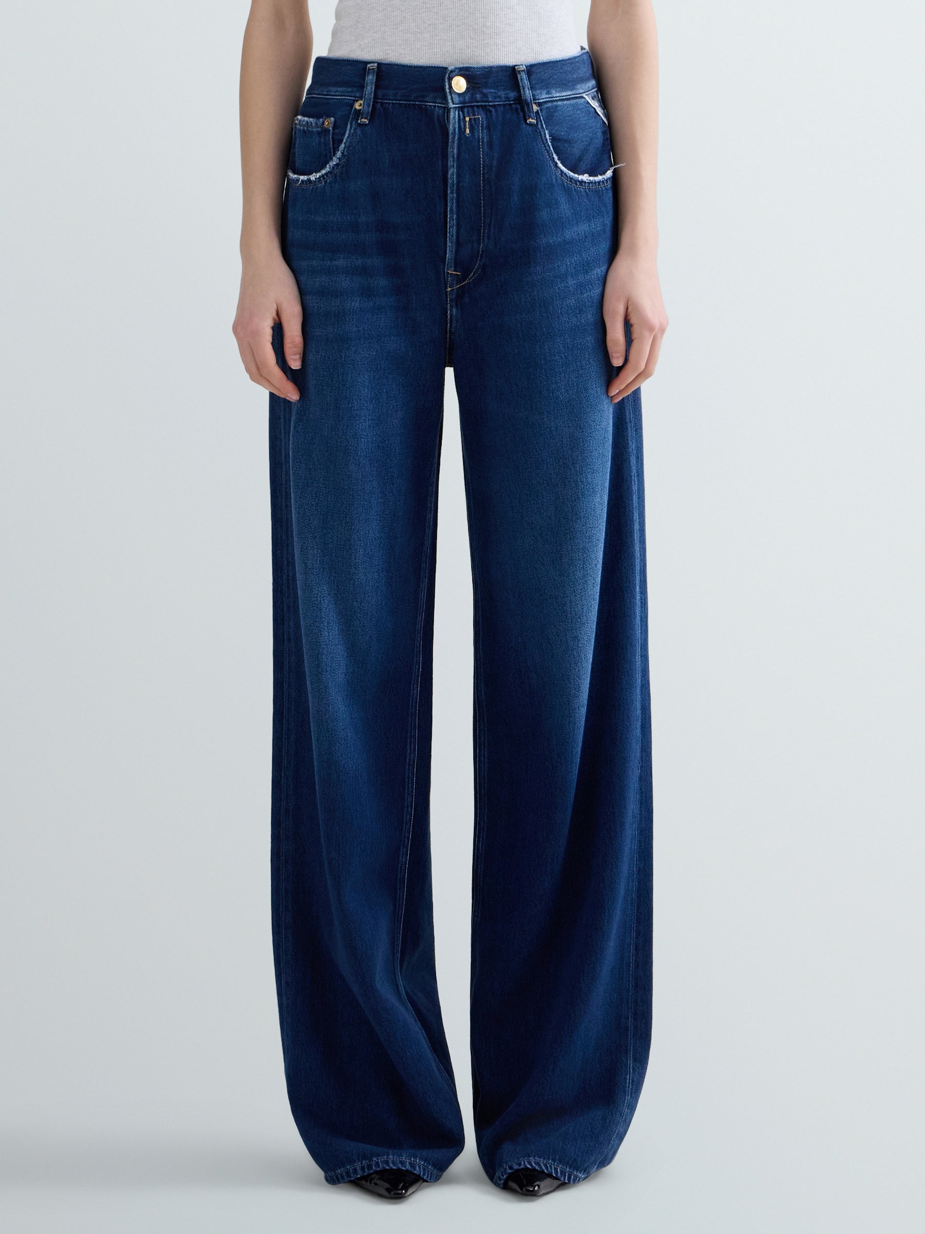 Wide leg moteriški džinsai CARY