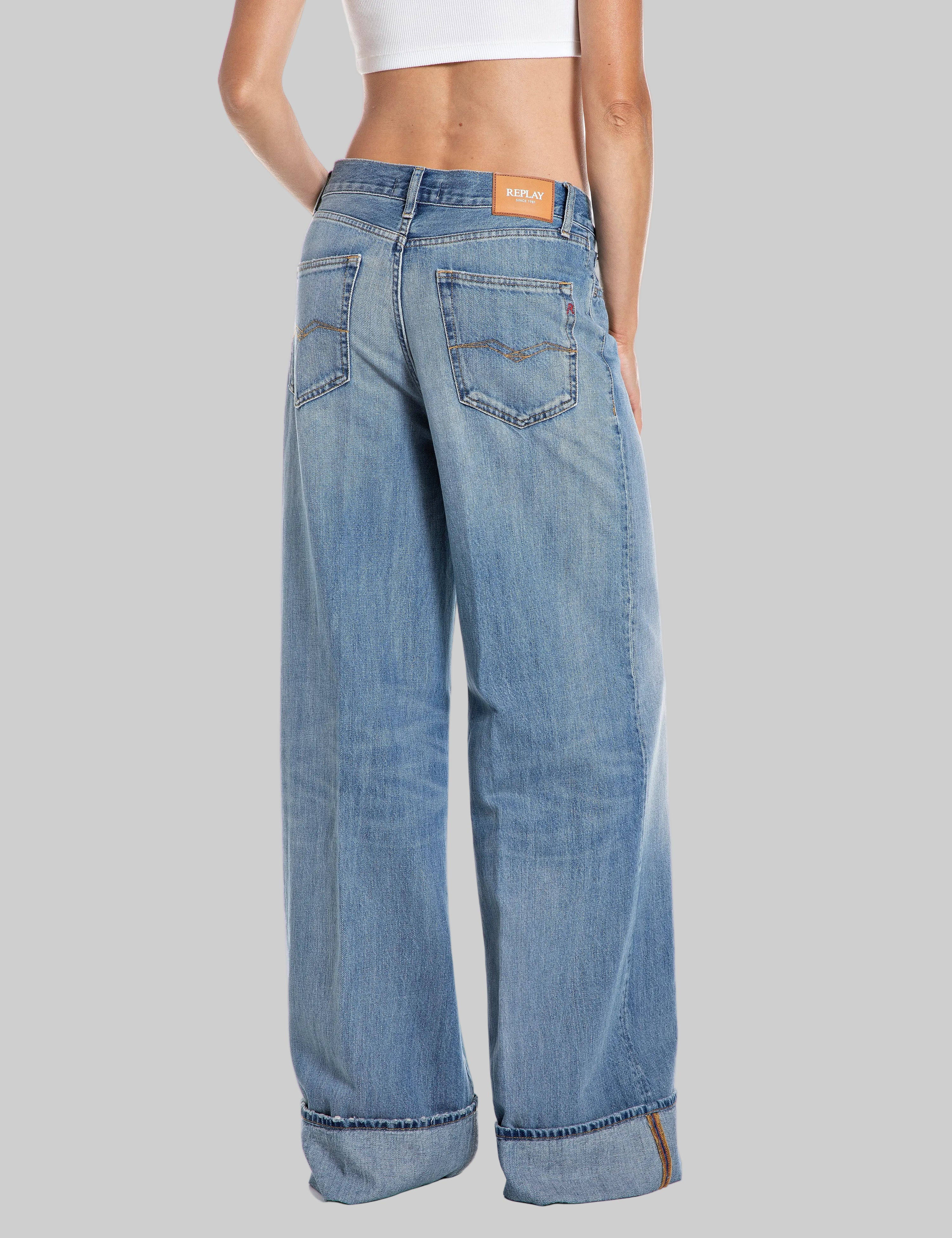 Wide leg moteriški džinsai NALAJA