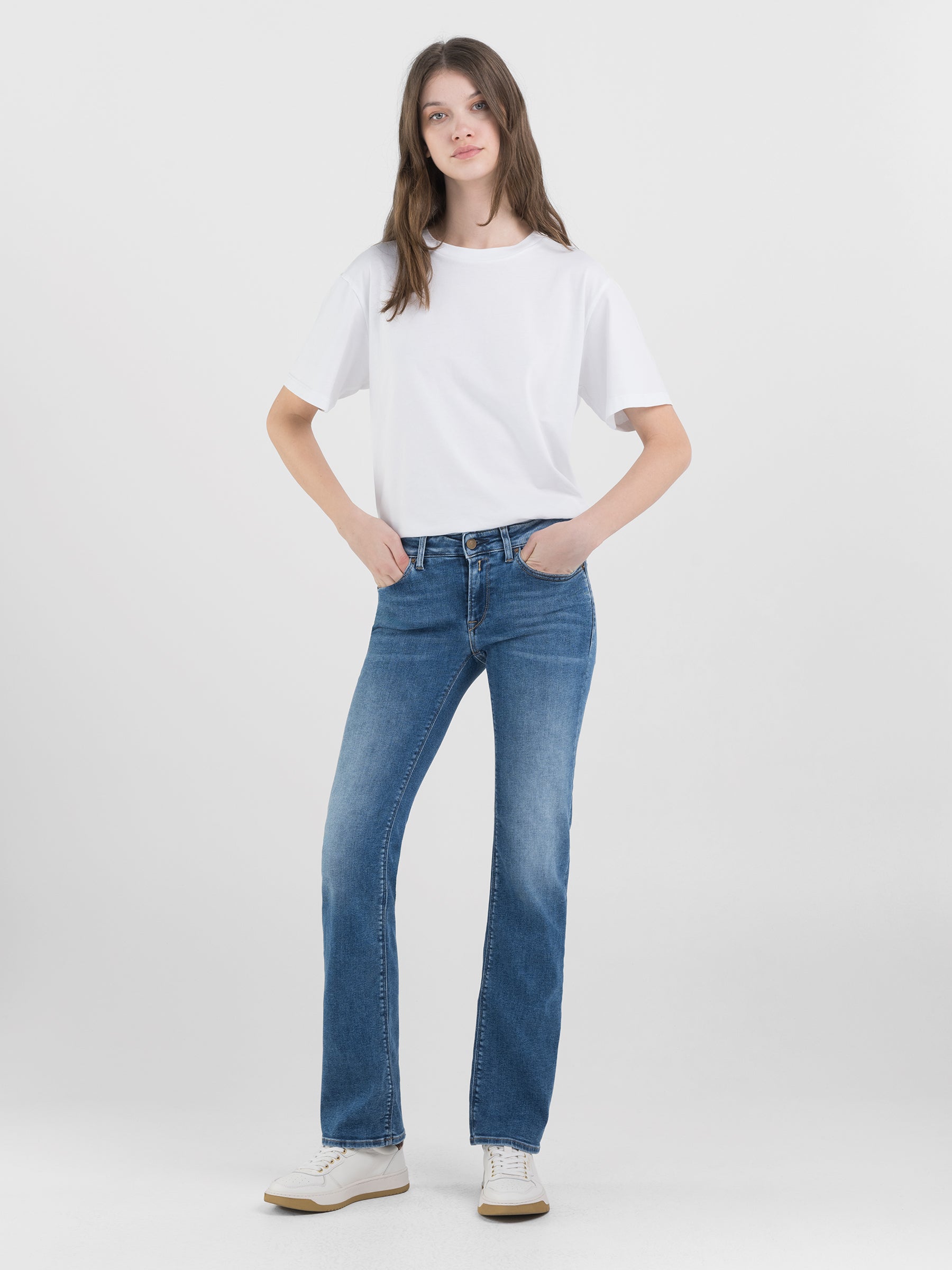BOOTCUT moteriški džinsai WLH689.000.805 735 NEW LUZ Replay
